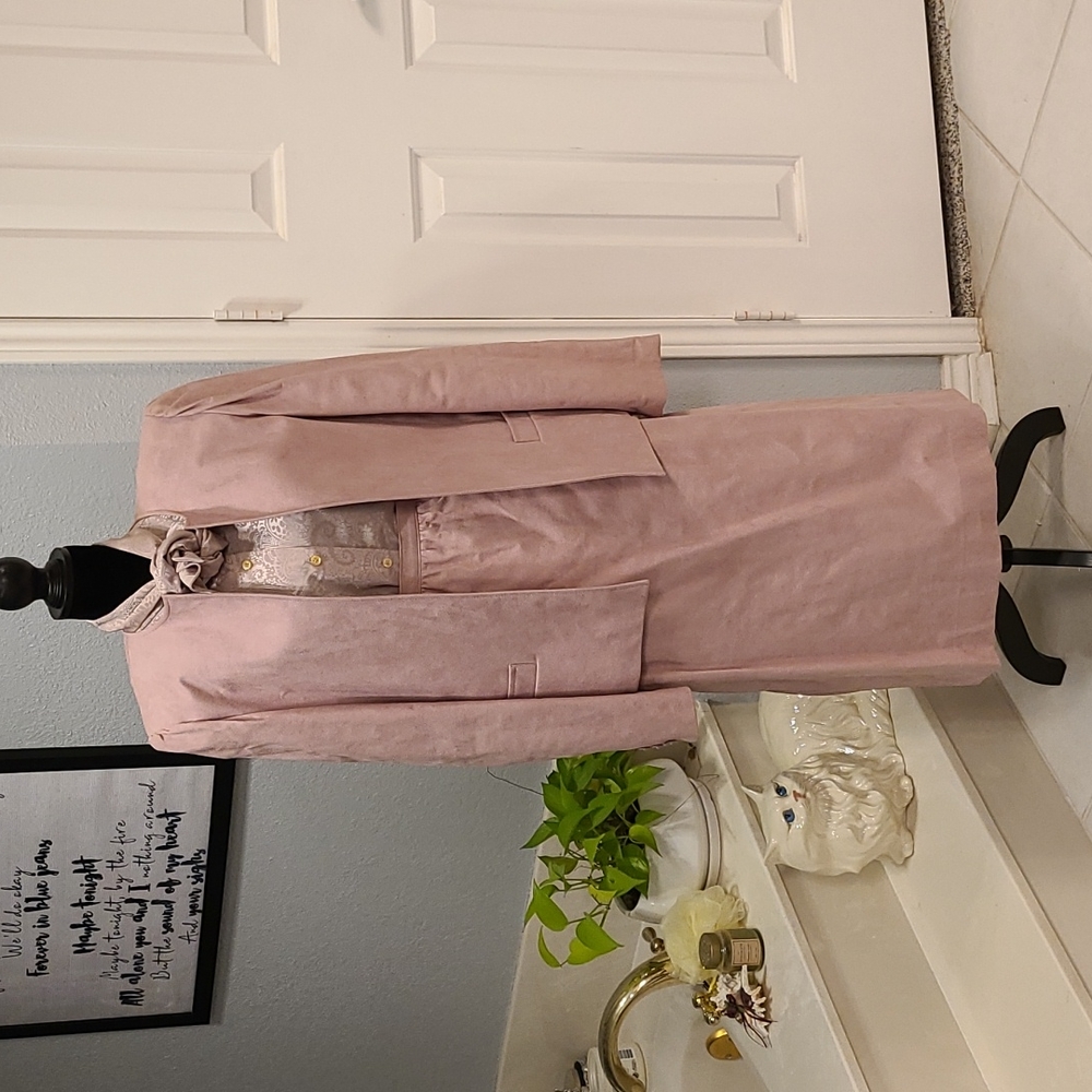 Mauve Suede Suit Vintage
